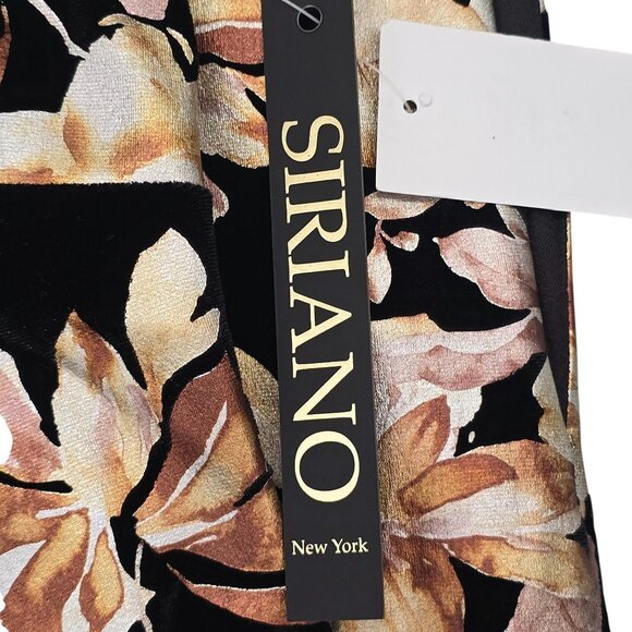 Rachel Roy Floral Sleeveless Velvet Dress Keyhole Back Design Black & Beige NWT - Picture 14 of 16